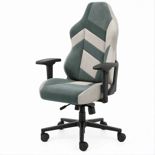 Höhenverstellbarer Gamingstuhl Grün/Hellgrau/Schwarz 68 x 68 x 123–133 cm